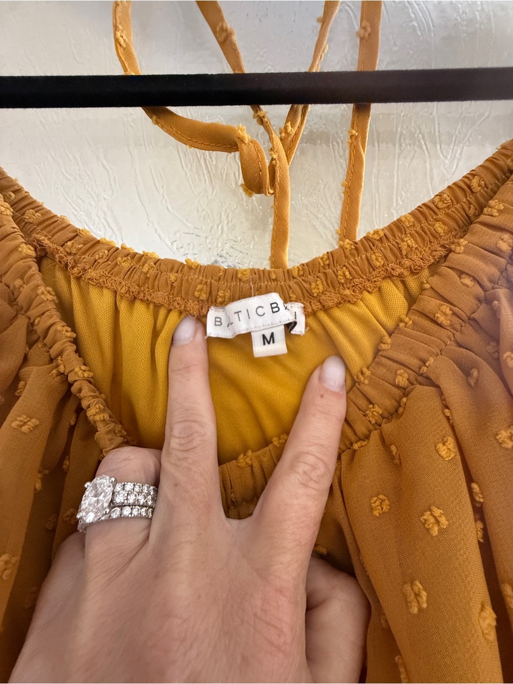 Baltic Born Mustard Dot Tiered Maxi Dress - Picture 3 of 3